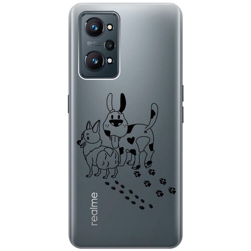 Силиконовый чехол с принтом Funny doggies для Realme GT Neo 2 / Рилми ГТ Нео 2 силиконовый чехол с принтом true princess для realme gt neo 2 рилми гт нео 2