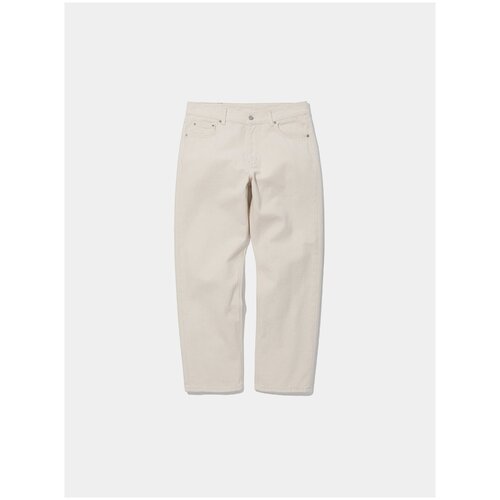 фото Джинсы uniform bridge washing crop denim pants, бежевый, xl
