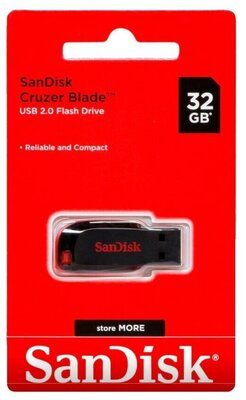 Флеш-накопитель USB 32GB SanDisk Cruzer Blade чёрный — купить в  интернет-магазине по низкой цене на Яндекс Маркете