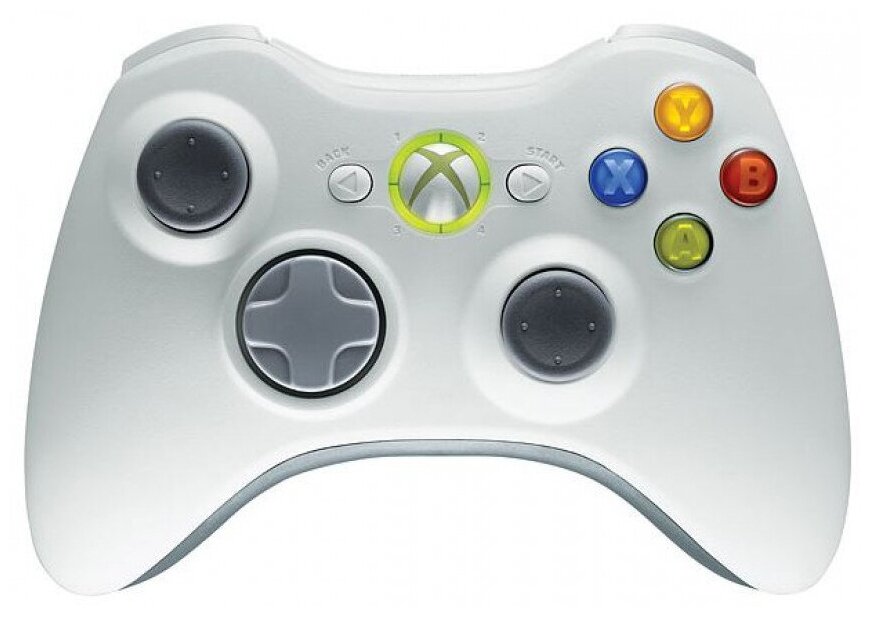 Джойстик для Xbox 360 беспроводной (Белый)