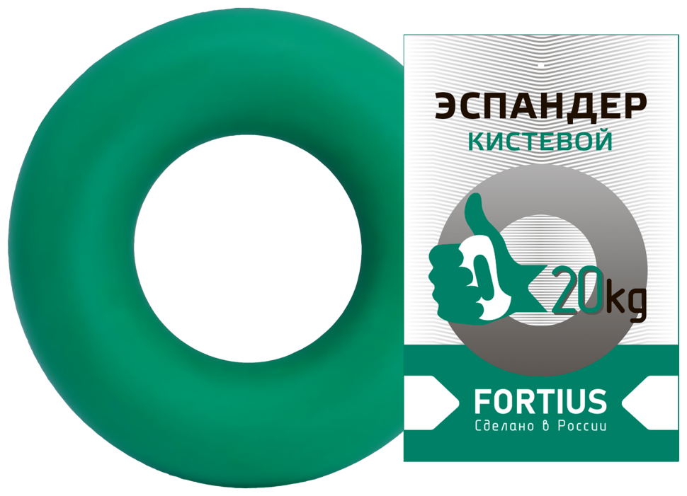 Эспандер-кольцо FORTIUS 20 кг зеленый