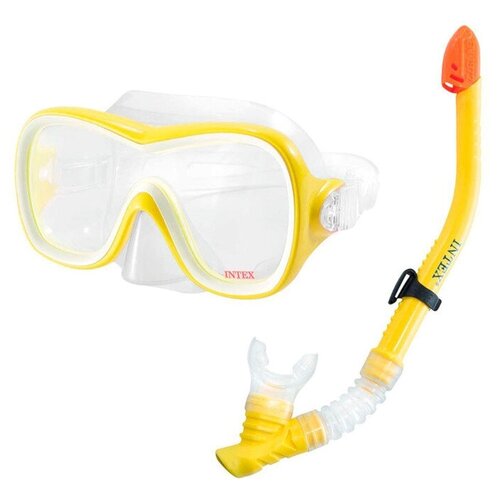 Набор для плавания, маска и трубка Intex 55647 Wave Rider Swim Set от 8 лет, оранжевый