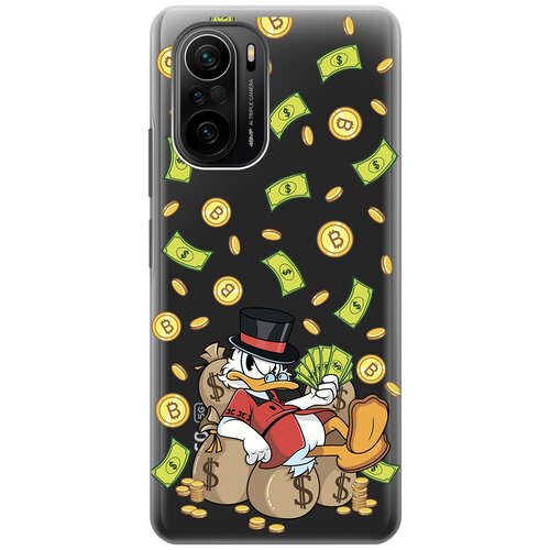 Силиконовый чехол с принтом Rich Scrooge для Xiaomi Poco F3 / Сяоми Поко Ф3 силиконовый чехол с принтом introvert для xiaomi poco f3 сяоми поко ф3