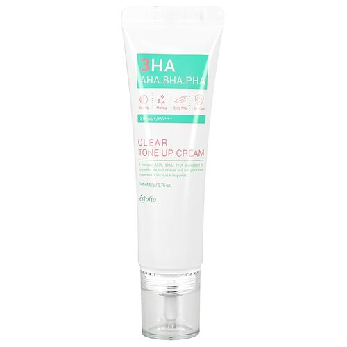 Крем для лица `ESFOLIO` 3HA TONE UP c AHA, BHA и PHA - кислотами SPF 50+ (выравнивающий тон кожи) 50 г крем для лица esfolio 3ha tone up c aha bha и pha кислотами spf 50 выравнивающий тон кожи 50 г