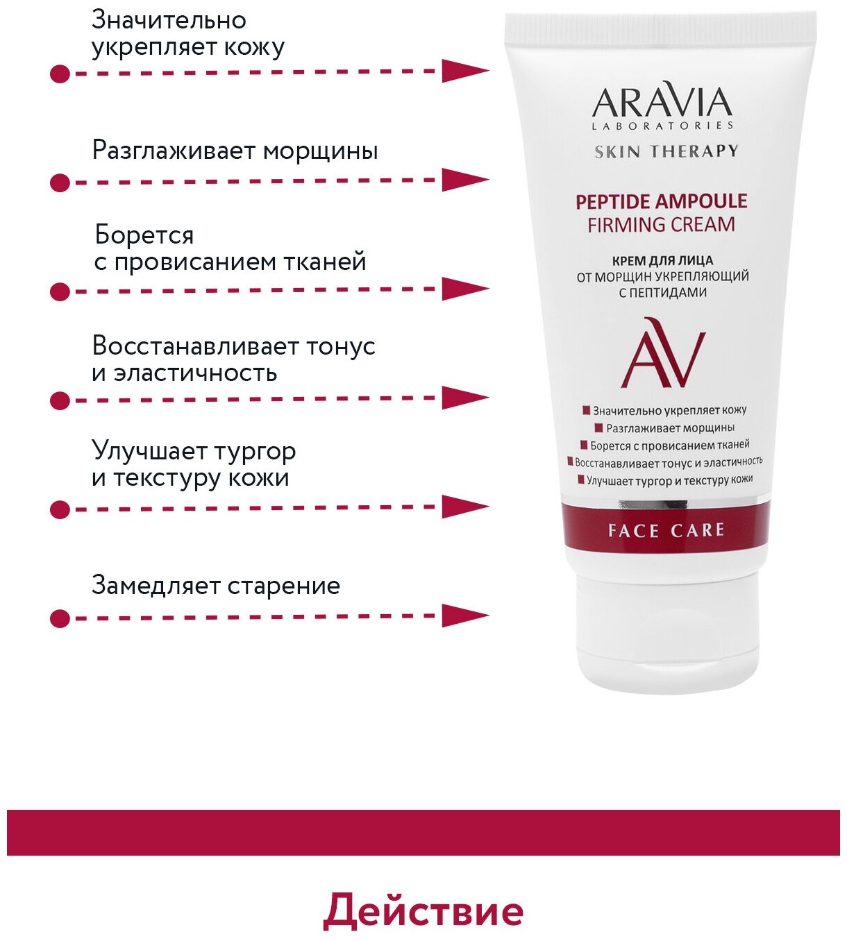 ARAVIA Крем для лица от морщин укрепляющий с пептидами Peptide Ampoule Firming Cream, 50 мл