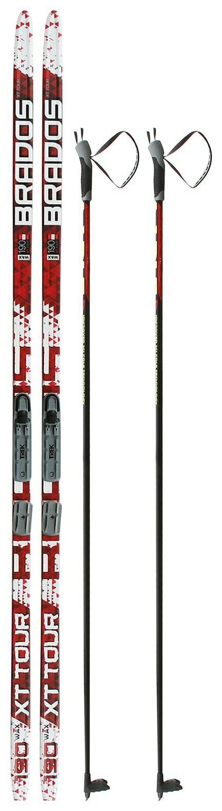 Комплект лыжный бренд ЦСТ, длина лыж 190 см, длина палок 150 см, крепление NNN, цвет микс