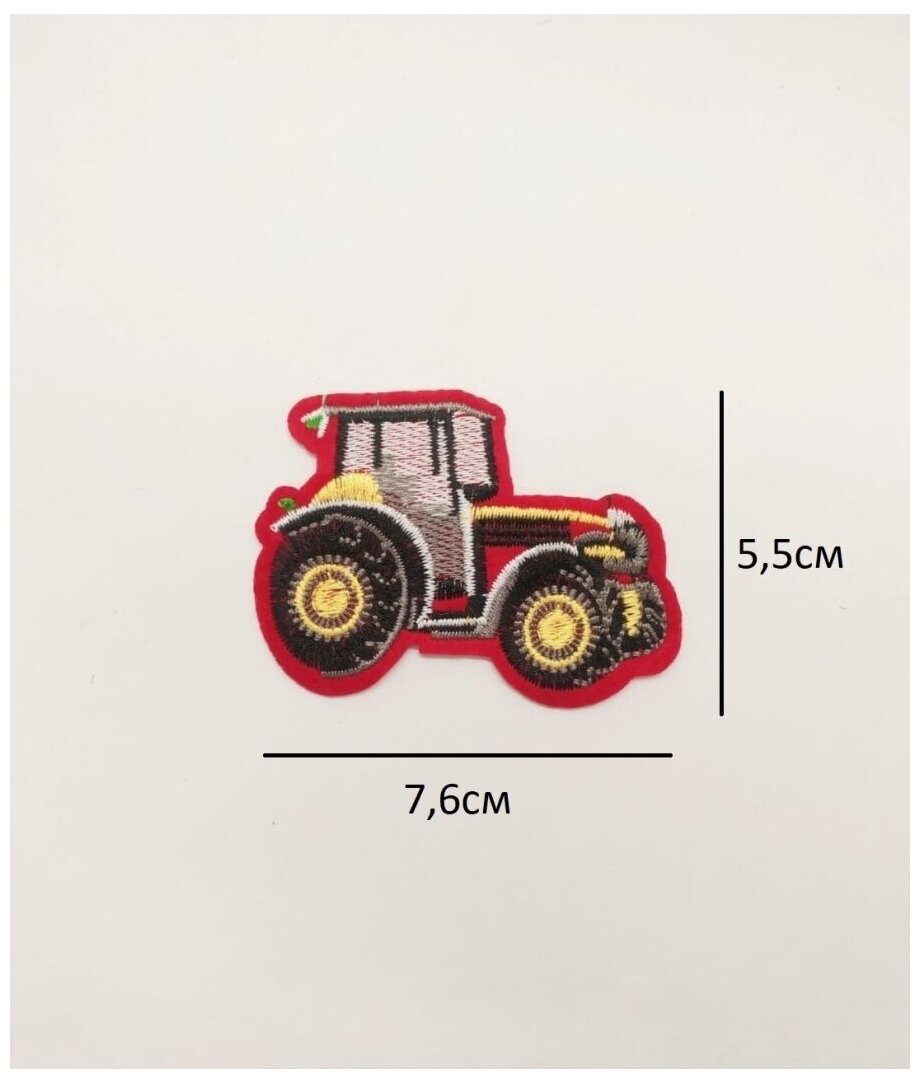 Заплатка / текстильный патч/ Нашивка / Термоаппликация / Термонаклейка трактор