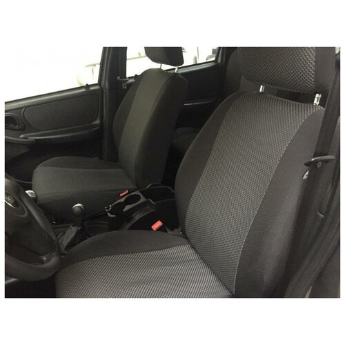 Чехлы Virazh для Lada (ВАЗ) 2108-15, 2131 нива 5-ти дверн. жаккард черный