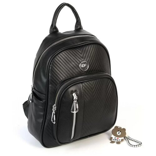 фото Женский рюкзак из экокожи черный / черный женский рюкзак / женский рюкзак экокожа sammybag