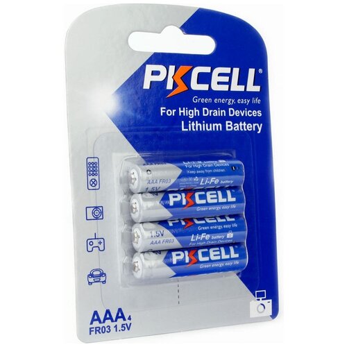 Элементы питания PKCELL Li-Fe AAA-4B батарейка aa pkcell 1 5v 2900mah li ion li fe aa 4b 4 штуки