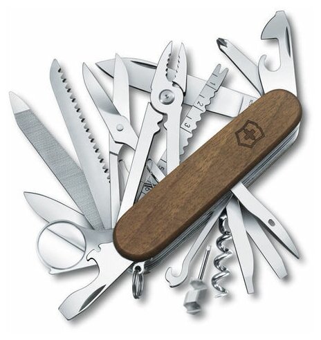 Нож Victorinox SwissChamp Wood, 91мм, 29 функций, дерево