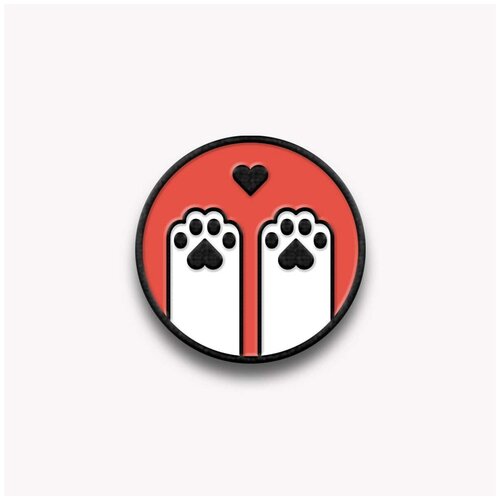 Значок WAF-WAF, эмаль, красный, белый