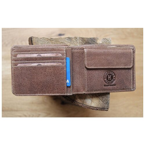 Бумажник Klondike Tony, коричневый, 12x9 см, шт KD1006-02
