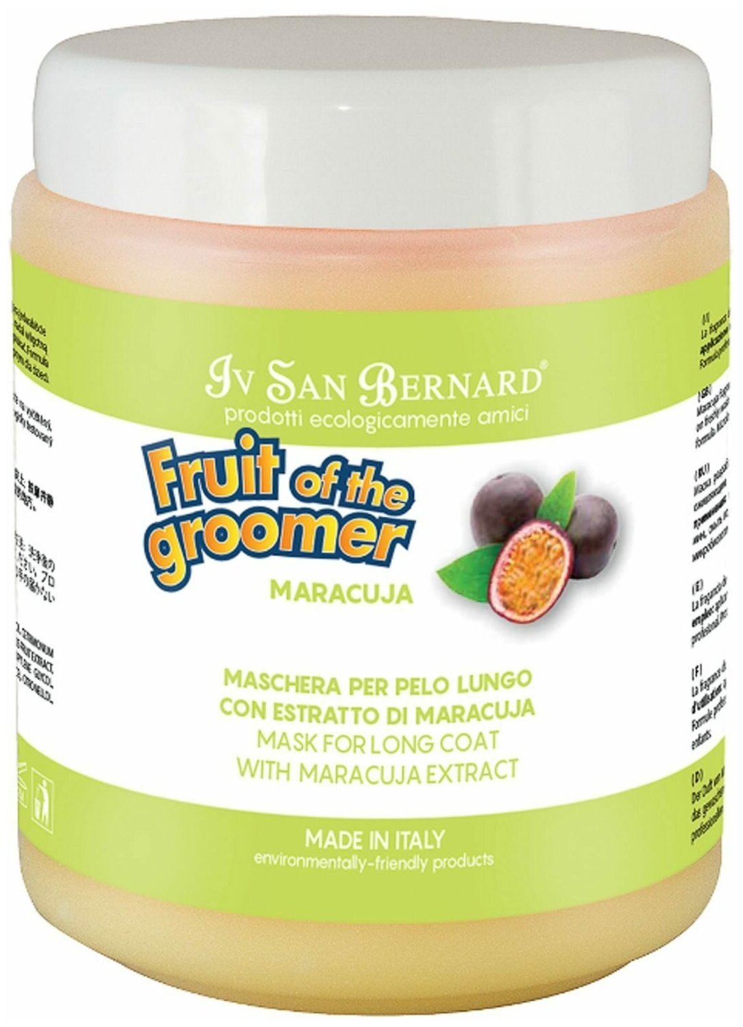 Маска Iv San Bernard Fruit of the Groomer Maracuja, восстанавливающая для длинной шерсти с протеинами 1 л