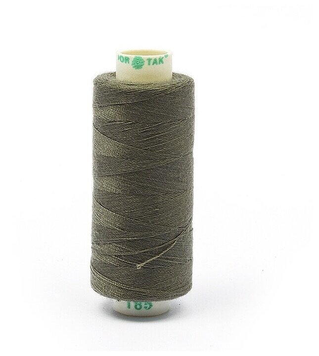 Швейные нитки Dor Tak бытовые, 40/2, 366 м, 100% полиэстер, цвет 185 серый (40/2. DT.185)