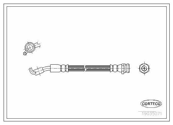Шланг тормозной - CORTECO арт. 19035071
