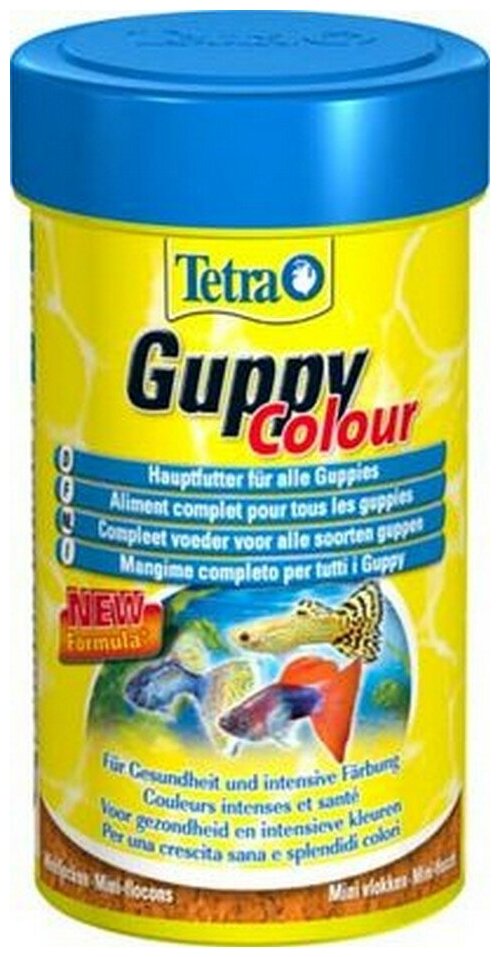Корм для аквариумных рыб Tetra Guppy Colour Mini Flakes 100 мл (хлопья мини) - фотография № 10
