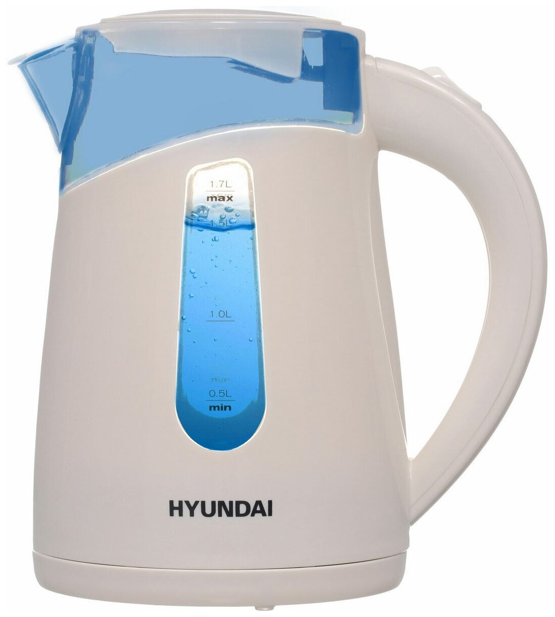 Чайник электрический HYUNDAI , 2200Вт, кремовый - фото №1