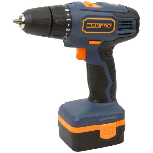 MAX-PRO Дрель-Шуруповерт аккумуляторная 12 В 2-х скор 0-3500-1100обмин 10мм 27Нм 2 батареи Ni-Cd х15Ач 151 1ч регулировка оборотов рез MAX-PRO 85014 587800₽