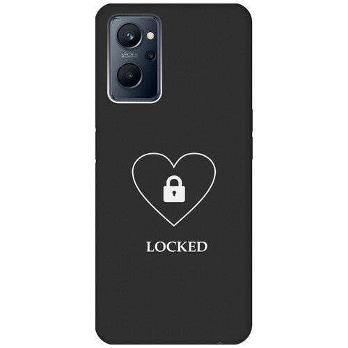 Матовый чехол Locked W для Realme 9i / Рилми 9и с 3D эффектом черный матовый чехол boxing w для realme 9i рилми 9и с 3d эффектом черный