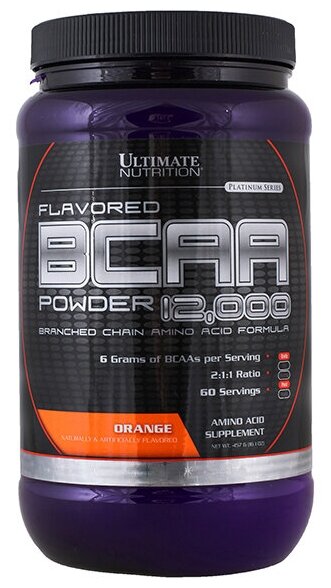 BCAA 12 000 Powder Flavored Ultimate Nutrition (457 гр) - Апельсин