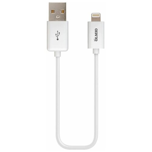 Кабель для Apple Lightning MFI Olmio 038903 1м белый partner магнитный кабель usb 2 0 apple iphone ipod ipad с разъемом 8pin 1м нейлон