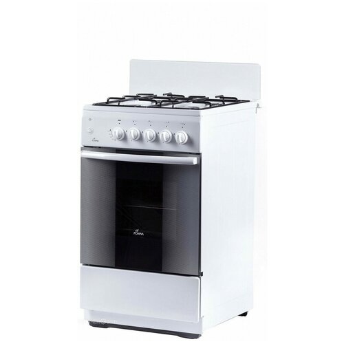 Газовая плита Flama N FG 24241 W газовая духовка стеклянная крышка чугун белый 2438000₽