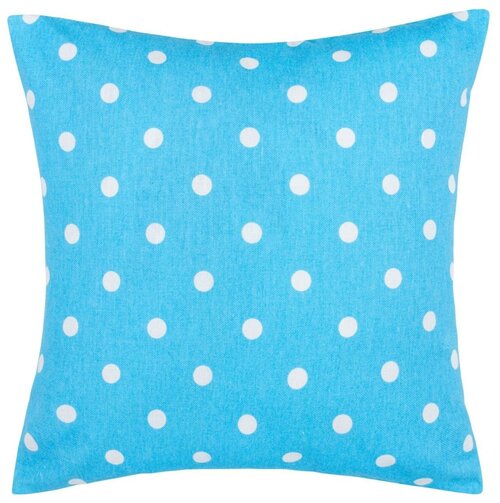 Подушка декоративная на молнии Blue polka dot, горох, голубой; размер: 40 х 40