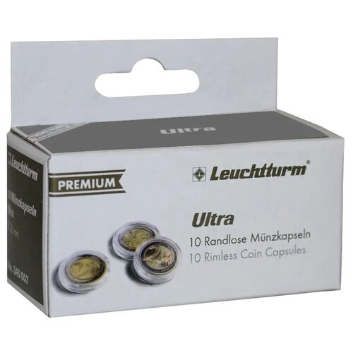 Капсулы для монет ULTRA 34 мм, упаковка 10 шт. Leuchtturm, #345042
