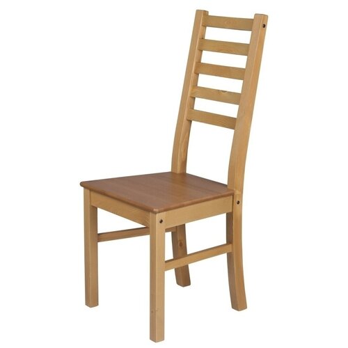 Стул для кухни Кантри из массива сосны, Дом Столов тон 24 коричневый.