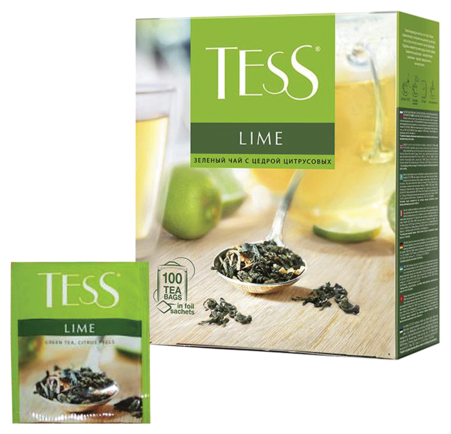 Чай в пакетиках зеленый Tess Lime, 100 шт - фотография № 10