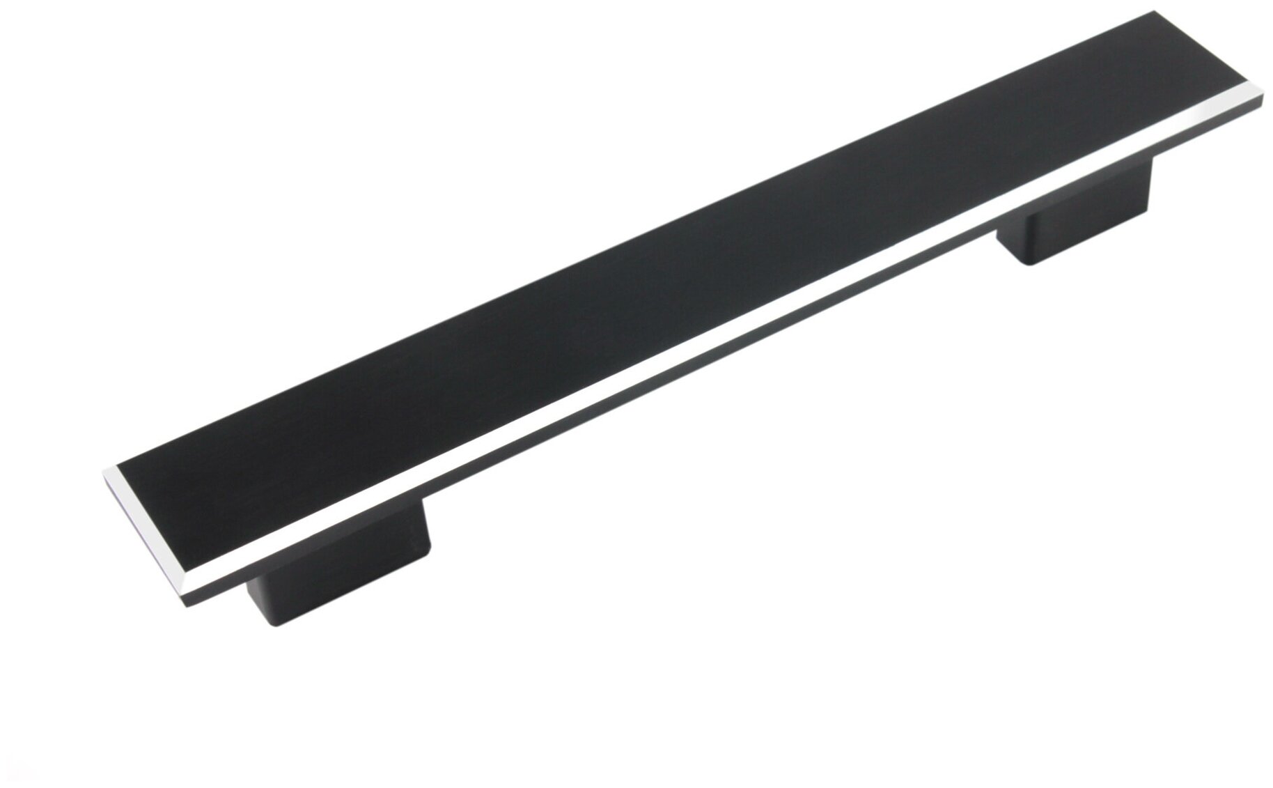 Ручка мебельная URBANISM длина - 242 мм установочный размер - 192 мм цвет - Чёрный матовый/алюминий RS061BL/AL