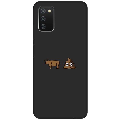 Матовый чехол Bull Shit для Samsung Galaxy A03s / Самсунг А03с с 3D эффектом черный матовый чехол bull shit для samsung galaxy a72 самсунг а72 с 3d эффектом черный