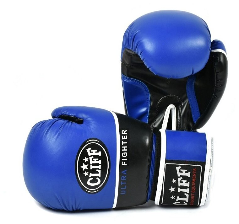 Перчатки боксёрские CLIFF ULTRA FIGHTER, FLEX, 8 унций, сине-чёрные