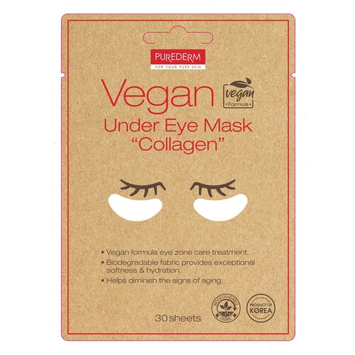Purederm Патчи для области вокруг глаз веган с растительным коллагеном
