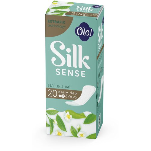 Ola! прокладки ежедневные Silk Sense Daily , 2 капли, 20 шт., зеленый чай