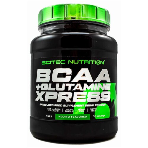 аминокислоты bcaa glutamine xpress scitec nutrition 600 г BCAA Scitec Nutrition BCAA + Glutamine Xpress, мохито, 600 гр.