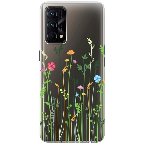 Силиконовый чехол на Realme GT Master Edition, Рилми ГТ Мастер Едишн с 3D принтом Flowers and Fern прозрачный матовый чехол cat and mouse для realme gt master edition рилми гт мастер едишн с 3d эффектом черный