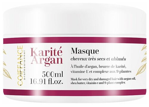 COIFFANCE PROFESSIONEL Karite Argan аска для сухих и поврежденных волос, 500 мл