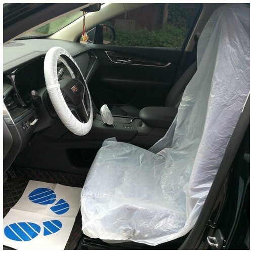 Наборы для автосервиса Комплексная защита (4 в 1): чехол на сиденье, двухслойный коврик, чехол на руль, чехол на ручку КПП (1 шт)