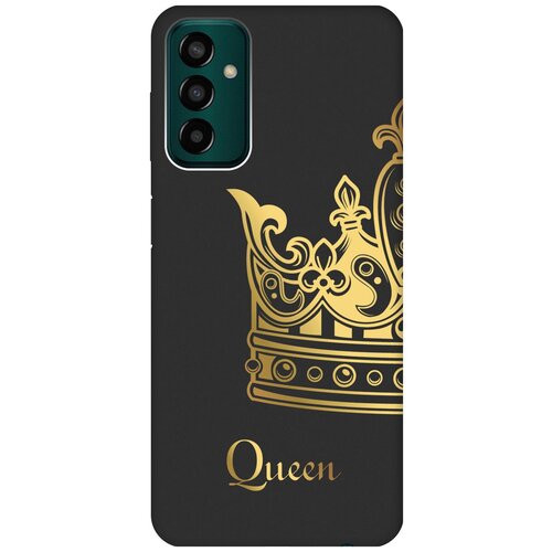 Матовый чехол True Queen для Samsung Galaxy M13 / Самсунг М13 с 3D эффектом черный матовый чехол boho для samsung galaxy m13 самсунг м13 с 3d эффектом черный