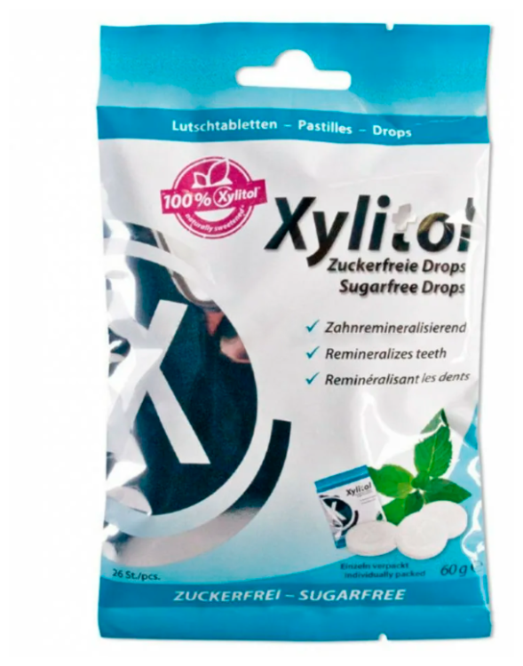 Леденцы Miradent Xylitol с ксилитом Мята, 26 шт - фотография № 1