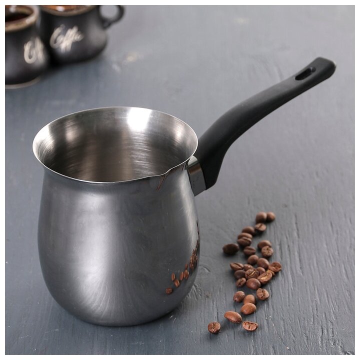 Турка из нержавеющей стали для кофе Доляна «Индия», 600 мл