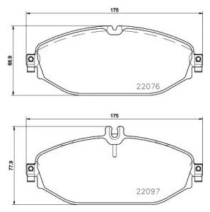 Колодки дисковые передние для mercedes-benz w205 c250/c300 13 Brembo P50124