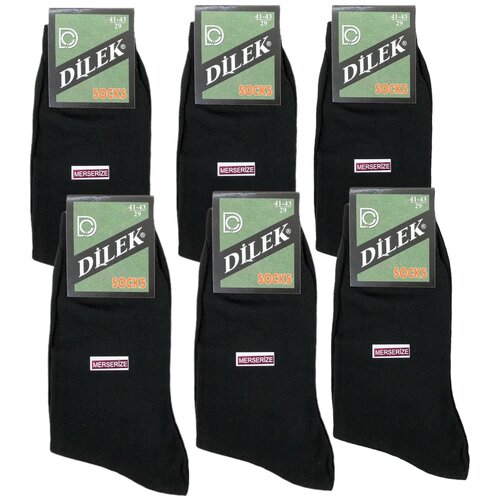 Носки DILEK Socks, 6 пар, размер 41-43, черный мужские носки dilek socks 6 пар усиленная пятка размер 43 46 черный