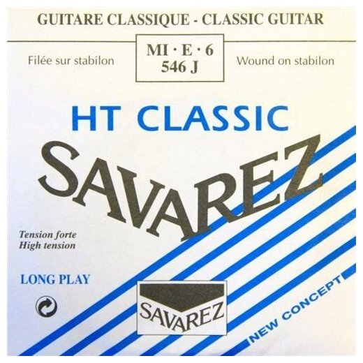 Одиночная 6-я E/Ми струна для классической гитары Savarez 546J HT Classic