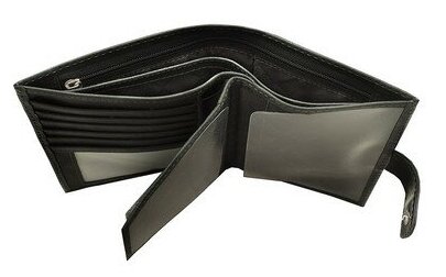 Кошелек Dimanche, фактура гладкая, черный — фото 1