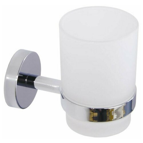 Держатель с 1-м стаканом OMEGA, матовое стекло, хром, SWES (Россия), арт. AA3010