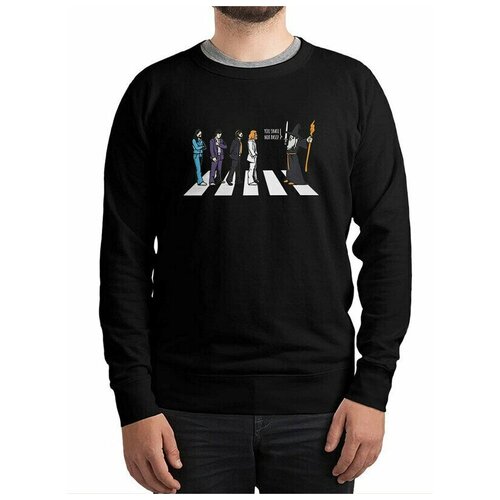 Свитшот DreamShirts с принтом The Beatles / Битлз и Властелин Колец / Мужской Черный 56