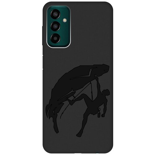 Матовый чехол Climbing для Samsung Galaxy M13 / Самсунг М13 с 3D эффектом черный матовый чехол kickboxing для samsung galaxy m13 самсунг м13 с 3d эффектом черный